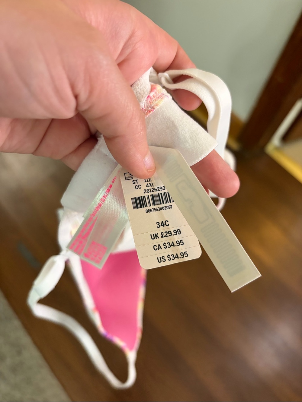 PINK Victoria's Secret Floral Wireless Bralette in White, Pink, Purple, Yellow - Picture 3 of 4
